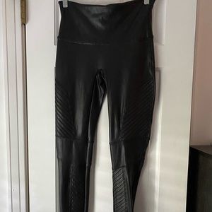 Spanx faux leather Moto leggings